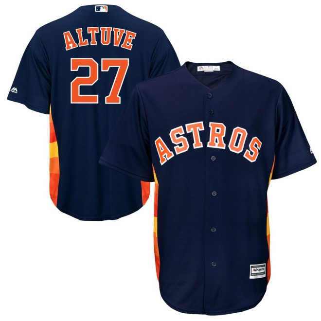 Jose Altuve Houston Astros Majestic Official Cool Base Player Jersey - Navy