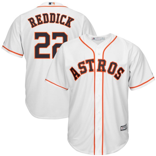 Josh Reddick Houston Astros Majestic Home Cool Base Replica Player Jersey - White