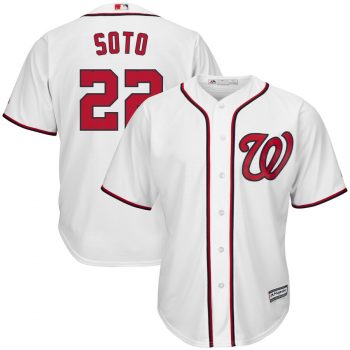 Juan Soto Washington Nationals Majestic Home Official Cool Base Player Jersey – White