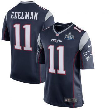 Julian Edelman New England Patriots Nike Super Bowl LIII Bound Game Jersey – Navy