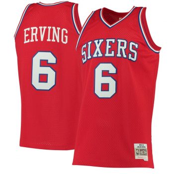 Julius Erving Philadelphia 76ers Mitchell & Ness 1982-83 Hardwood Classics Swingman Jersey - Red