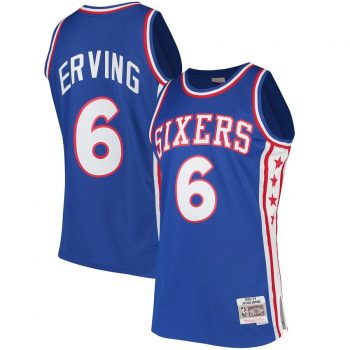 Julius Erving Philadelphia 76ers Mitchell & Ness Hardwood Classics Swingman Jersey - Royal