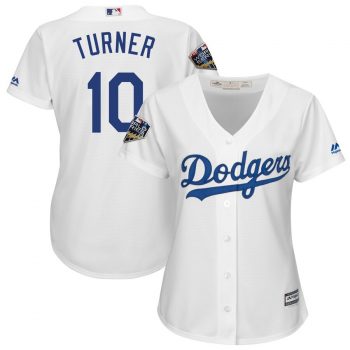 Justin Turner Los Angeles Dodgers Majestic Women's 2018 World Series Cool Base Player Jersey – White