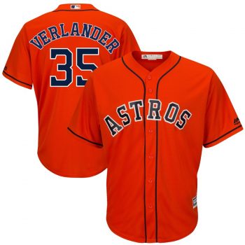 Justin Verlander Houston Astros Majestic Official Cool Base Player Jersey – Orange