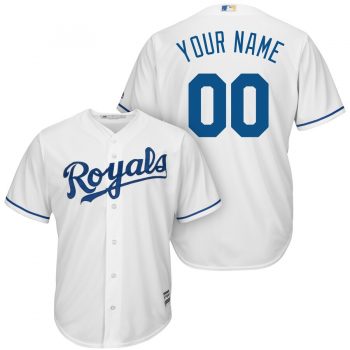 Kansas City Royals Majestic Cool Base Custom Jersey - White