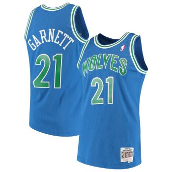 Kevin Garnett Minnesota Timberwolves Mitchell & Ness 1995-96 Hardwood Classics Swingman Jersey – Blue