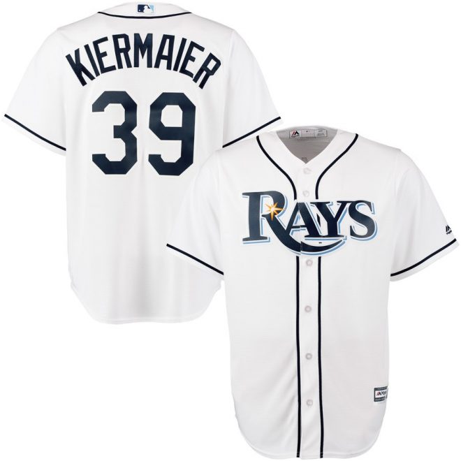 Kevin Kiermaier Tampa Bay Rays Majestic Official Cool Base Player Jersey - White
