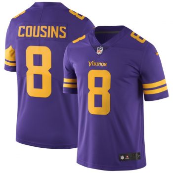 Kirk Cousins Minnesota Vikings Nike Color Rush Vapor Untouchable Limited Jersey – Purple