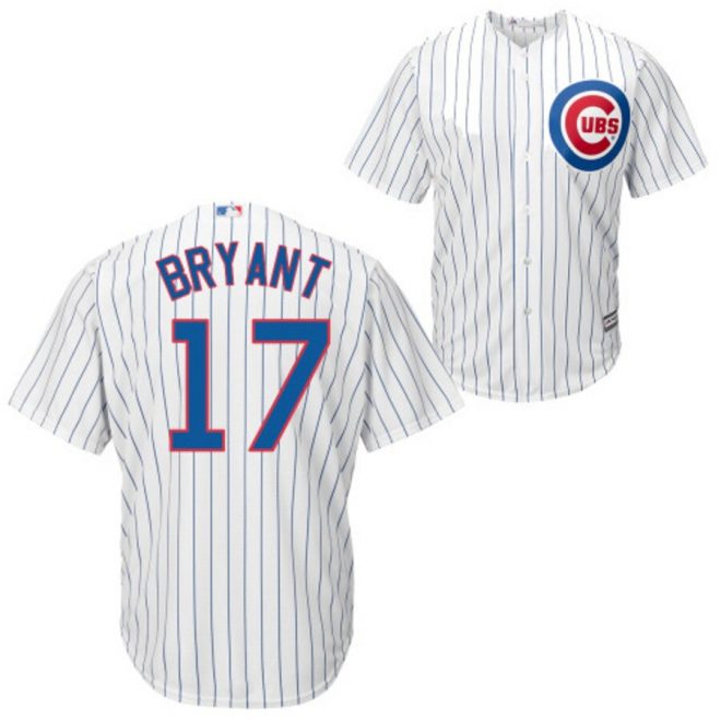 Kris Bryant Chicago Cubs Majestic Cool Base Player Jersey - White