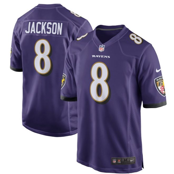 Lamar Jackson Baltimore Ravens Nike Game Jersey – Purple