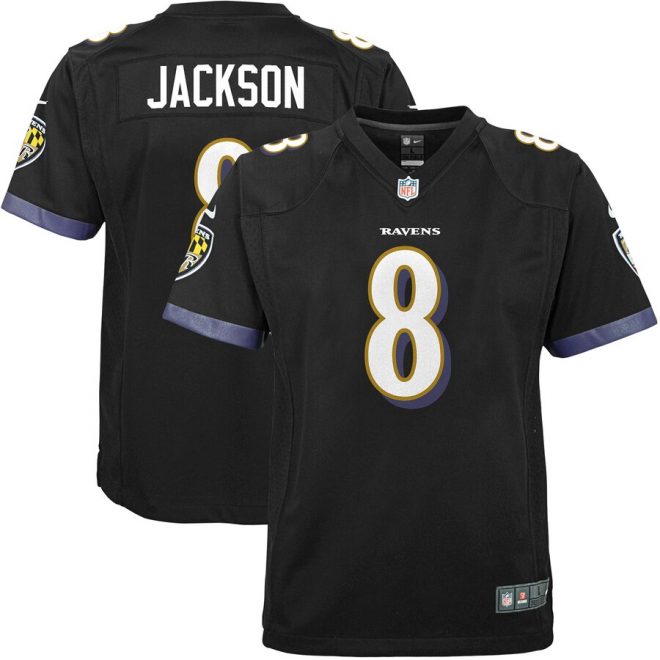 Lamar Jackson Baltimore Ravens Nike Youth Game Jersey – Black