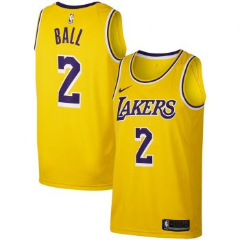 Lonzo Ball Los Angeles Lakers Nike Replica Swingman Jersey - Icon Edition – Gold