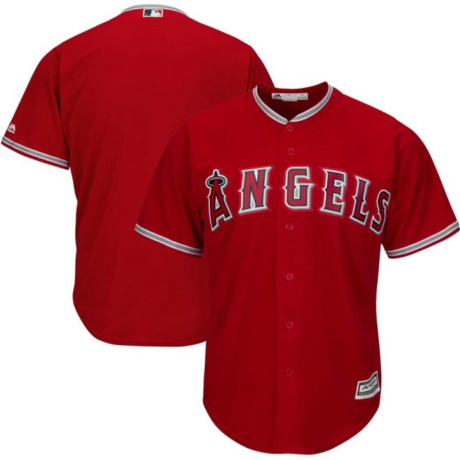 Los Angeles Angels Majestic Official Cool Base Jersey - Red