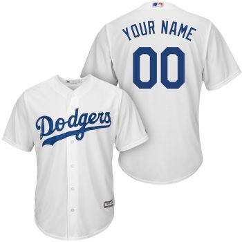 Los Angeles Dodgers Majestic Cool Base Custom Jersey - White