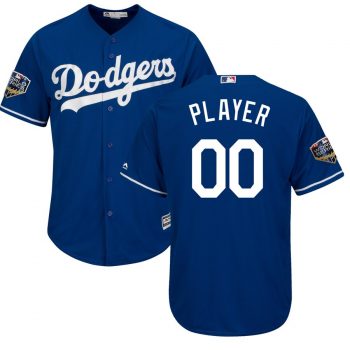 Los Angeles Dodgers Majestic 2018 World Series Cool Base Custom Jersey – Royal