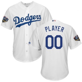 Los Angeles Dodgers Majestic 2018 World Series Cool Base Custom Jersey – White