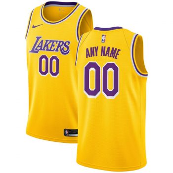 Los Angeles Lakers Nike Custom Swingman Jersey Gold - Icon Edition