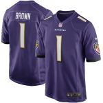 Marquise Brown Baltimore Ravens Nike 2019 NFL Draft First Round Pick Game Jersey – Purple