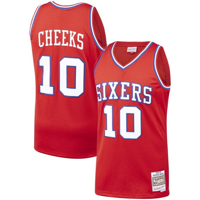 Maurice Cheeks Philadelphia 76ers Mitchell & Ness 1982-83 Hardwood Classics Swingman Jersey – Red