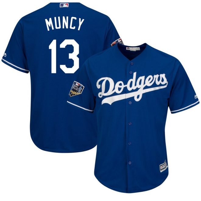 Max Muncy Los Angeles Dodgers Majestic 2018 World Series Cool Base Player Jersey – Royal