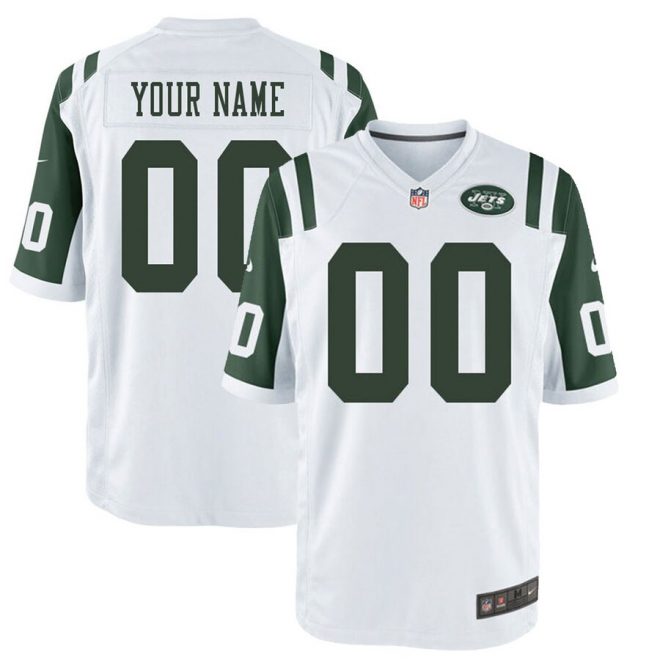 Nike Men's New York Jets Customized Game White Jersey