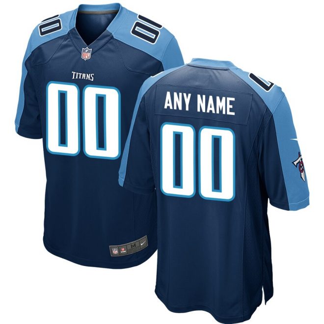 Men's Tennessee Titans Nike Navy Custom Game Jersey