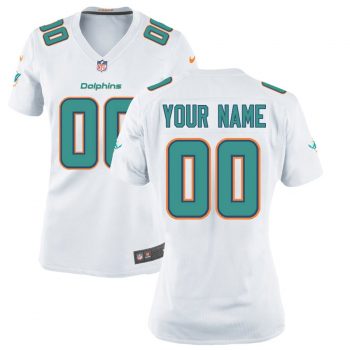 Miami Dolphins Nike Women's Custom Game Jersey - White  -