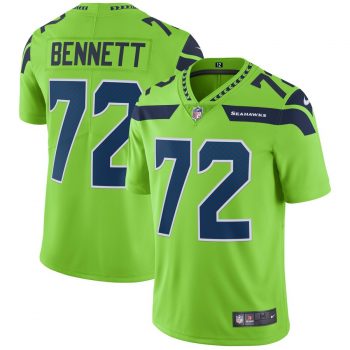 Michael Bennett Seattle Seahawks Nike Vapor Untouchable Color Rush Limited Player Jersey - Neon Green