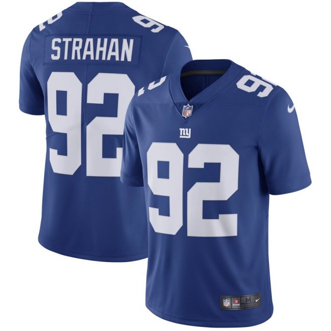 Michael Strahan New York Giants Nike Retired Player Vapor Untouchable Limited Throwback Jersey - Royal