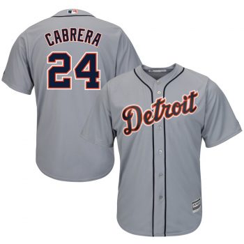 Miguel Cabrera Detroit Tigers Majestic Cool Base Player Jersey - Gray