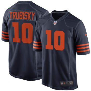 Mitchell Trubisky Chicago Bears Nike Throwback Game Jersey - Navy