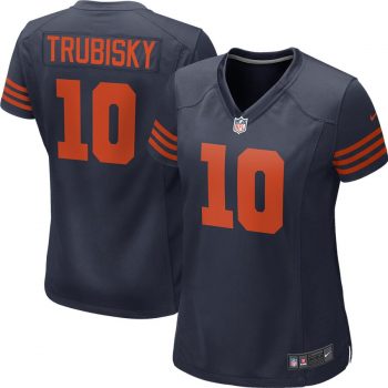 Mitchell Trubisky Chicago Bears Nike Women's Throwback Game Jersey – Navy