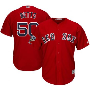 Mookie Betts Boston Red Sox Majestic 2018 World Series Champions Alternate Cool Base Player Jersey – Scarlet