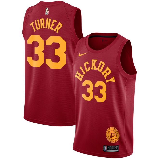 Myles Turner Indiana Pacers Nike Hardwood Classics Swingman Jersey – Red
