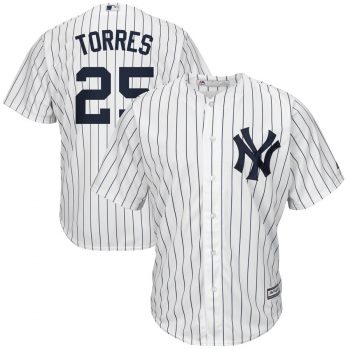 Gleyber Torres New York Yankees Majestic Official Cool Base Player Jersey – White/Navy