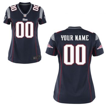 New England Patriots Nike Women's Custom Game Jersey - Navy Blue