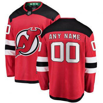 New Jersey Devils Fanatics Branded Youth Home Breakaway Custom Jersey - Red