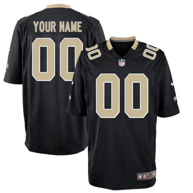 New Orleans Saints Nike Custom Game Jersey - Black