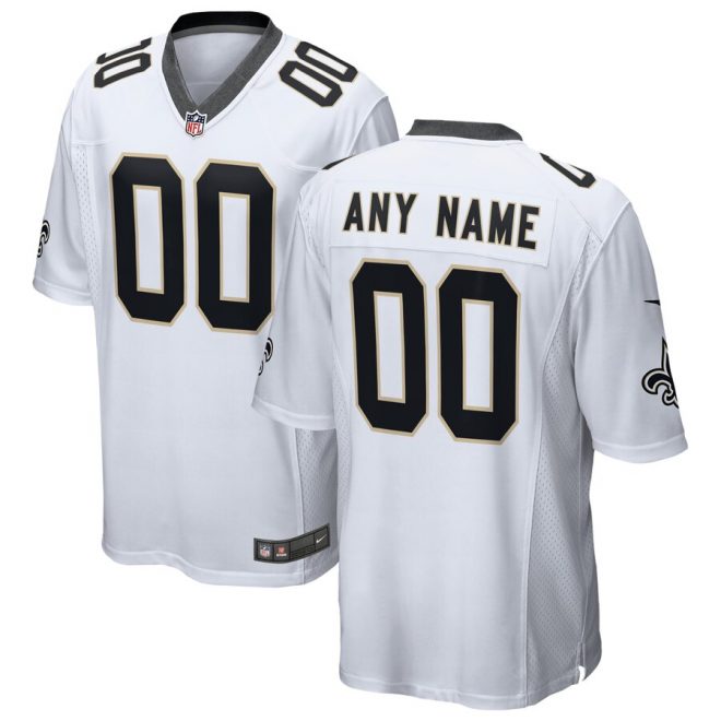 New Orleans Saints Nike 2018 Custom Game Jersey – White