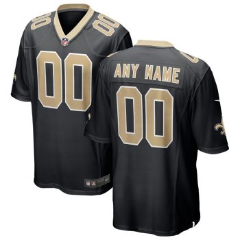 New Orleans Saints Nike Custom Team Color - Game Jersey – Black