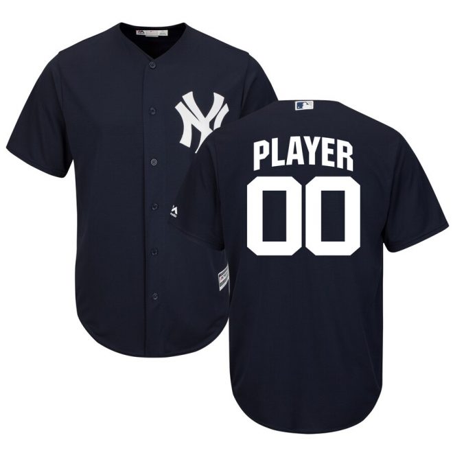 New York Yankees Majestic Cool Base Custom Jersey - Navy