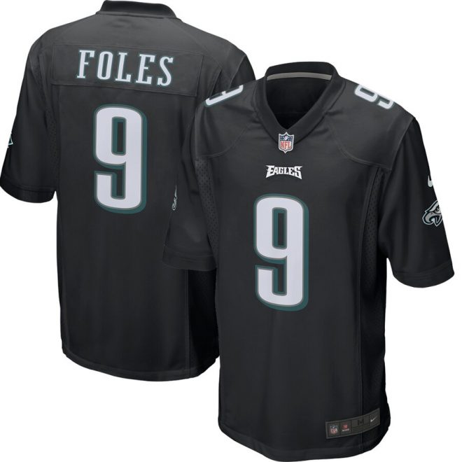 Nick Foles Philadelphia Eagles Nike Game Event Jersey – Black