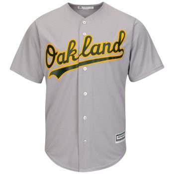 Oakland Athletics Majestic Official Cool Base Jersey - Gray