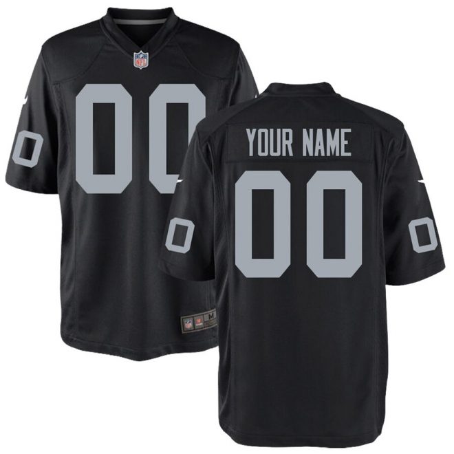 Oakland Raiders Nike Youth Custom Game Jersey - Black