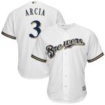 Orlando Arcia Milwaukee Brewers Majestic Cool Base Home Player Jersey - White