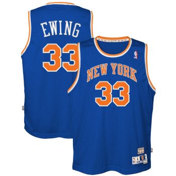 Patrick Ewing New York Knicks Mitchell & Ness Youth Hardwood Classics Swingman Throwback Jersey – Blue