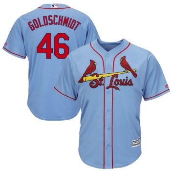 Paul Goldschmidt St. Louis Cardinals Majestic Alternate Official Cool Base Player Jersey – Light Blue