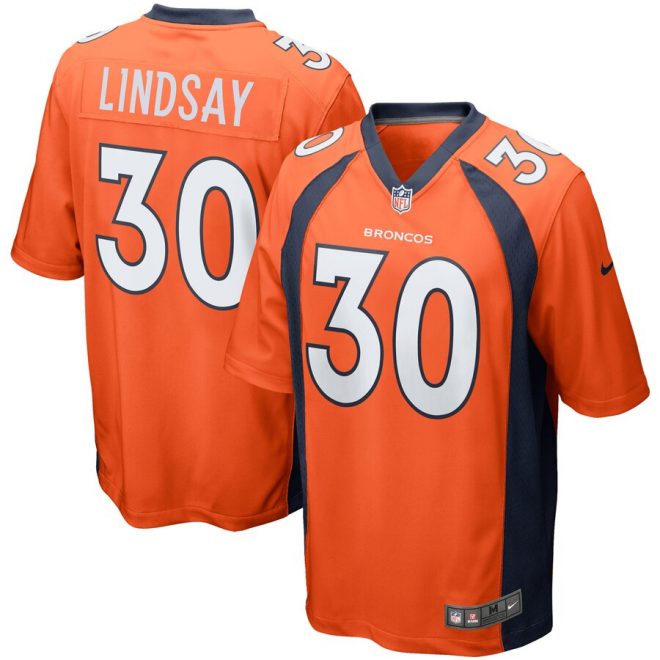 Phillip Lindsay Denver Broncos Nike Player Game Jersey – Orange
