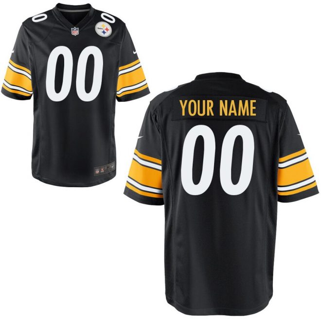 Pittsburgh Steelers Nike Custom Team Color - Game Jersey – Black