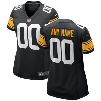 Pittsburgh Steelers Nike Women's Alternate Custom Game Jersey – Black